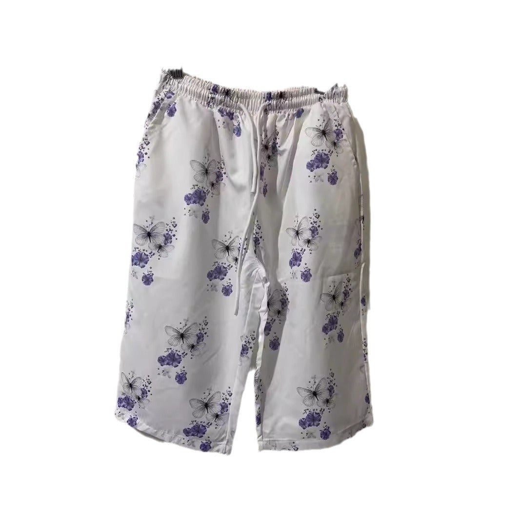 Womens Cotton Linen Shorts Knee Length Drawstring Elastic Waist Summer Casual Gym Going Out Shorts with Pockets - Seldom Seen Styles