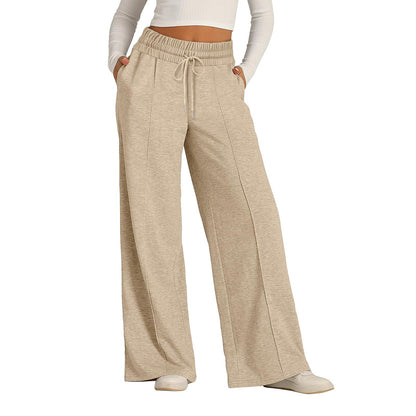 Women's Wide Leg Sweatpants Casual Loose Solid Color Pants Comfy Lounge Joggers Baggy Sweatpants Pockets - Seldom Seen Styles