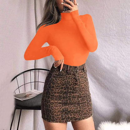 Women's Sexy Square Neck Bodysuit Long Sleeve Double Lined Shirt Tops