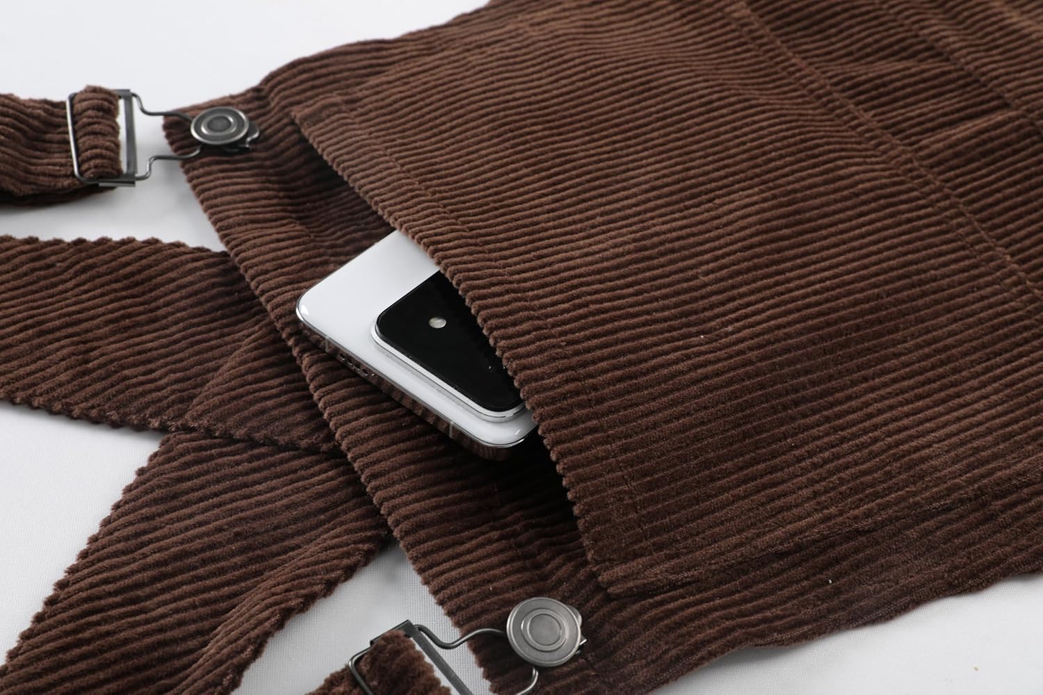 Corduroy Overalls for Women Barrel Wide Leg Bib Corduroy Pants Women Adjustable Romper Jumpsuit with Pockets - Seldom Seen Styles