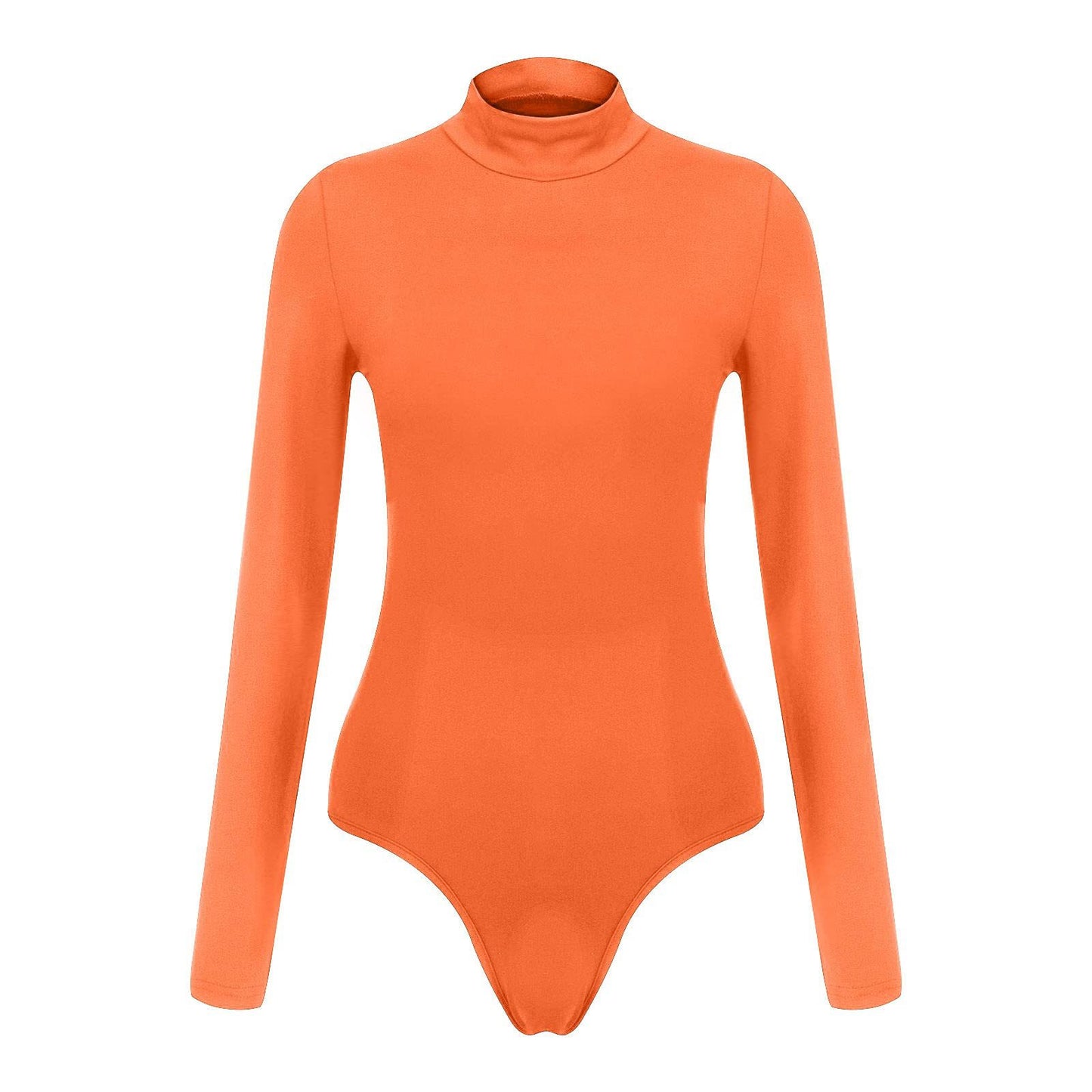 Women's Sexy Square Neck Bodysuit Long Sleeve Double Lined Shirt Tops