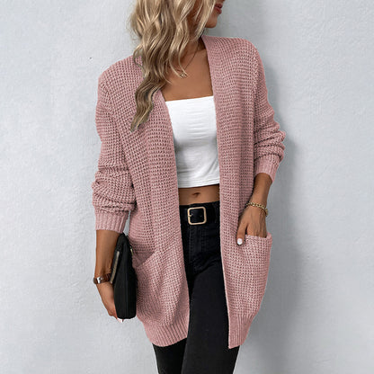 Women's Cardigans Lightweight Casual Lightweight Open Front Cardigan Long Sleeve Sweaters with Pockets - Seldom Seen Styles