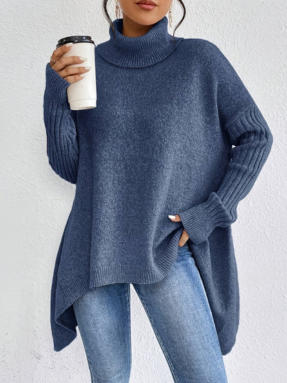 Isla - Oversized Turtleneck Sweater - Seldom Seen Styles