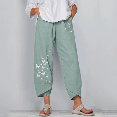 Women's Capri Pants Casual Summer Cotton Cropped Lounge Pants Trousers - Seldom Seen Styles