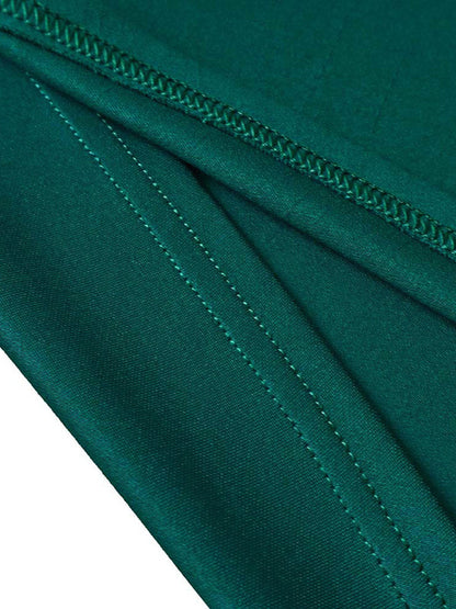 Bowknot Lace-Up Solid Color V-Neck Midi Dresses