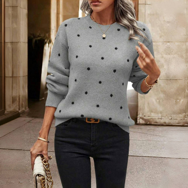 STELLA - POLKA DOT KNITTED SWEATER - Seldom Seen Styles