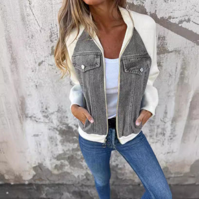 Casual V-neck Zipper Jacket - Seldom Seen Styles