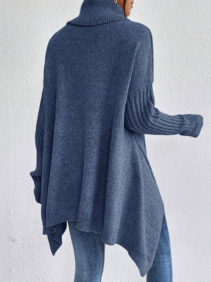 Isla - Oversized Turtleneck Sweater - Seldom Seen Styles