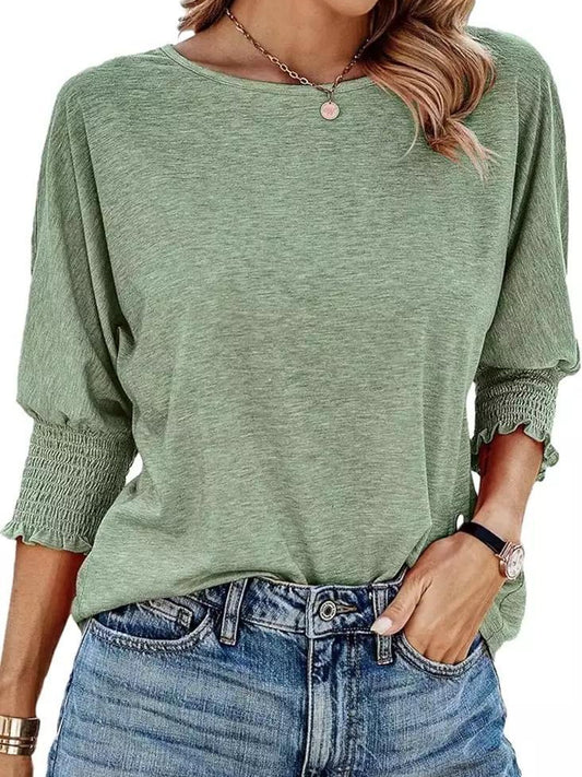 Women's 2025 Fashion Tops 3/4 Sleeve T-Shirts Cute Crewneck Basic Business Tees Blouses Casual Summer Wear Super Soft Breathable Fabric - Seldom Seen Styles