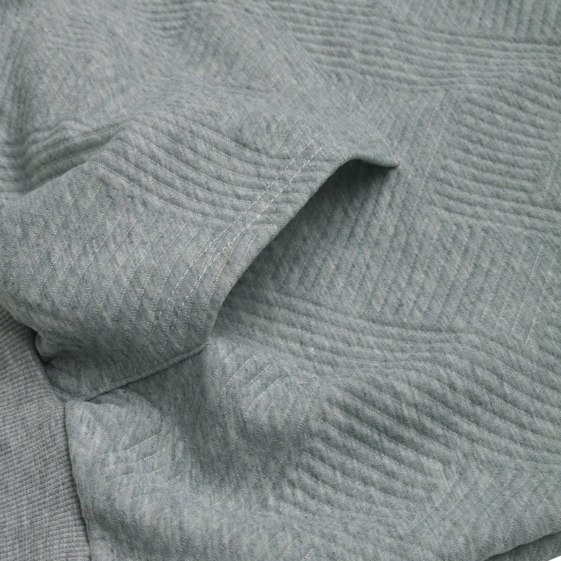 Womens Sweatshirt Casual Textured Long Sleeve Henley Button V Neck Loose Pullover 2025 Trendy Fall Outfits Tops