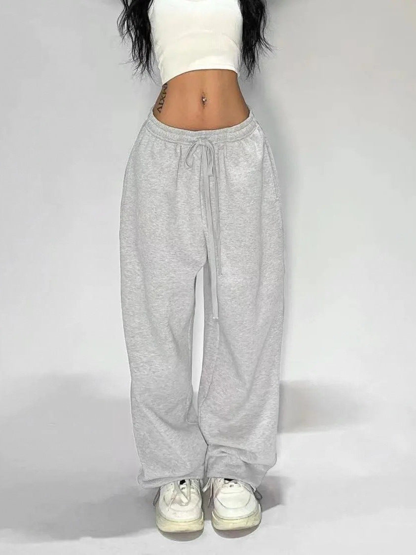 Women's Fleece Lined Sweatpants Winter Warm Wide Leg Sweat Pants Baggy Casual Pants with Pockets - Seldom Seen Styles
