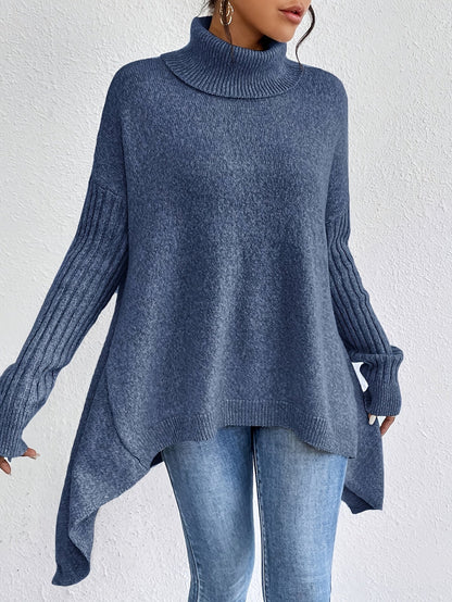 Isla - Oversized Turtleneck Sweater - Seldom Seen Styles