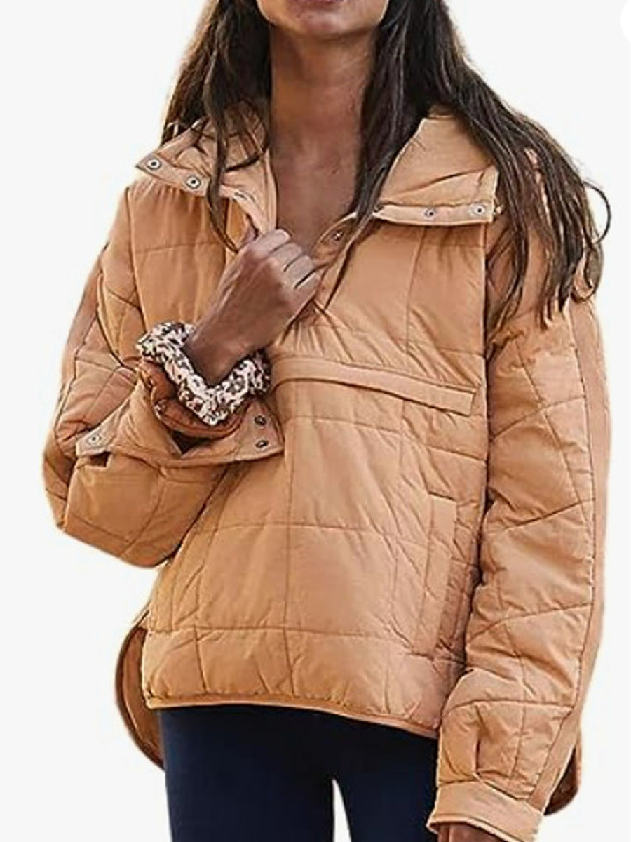 Imily Bela Womens Oversized Puffer Jacket Quilted Dolman Hoodies Pullover Long Sleeve Lightweight Warm Tops Coat - Seldom Seen Styles