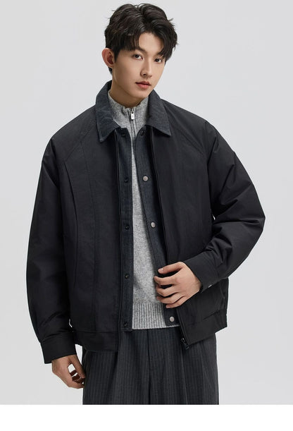 new winter men's down jacket 90 duck down two fashion trend coat lapel outdoor jacket