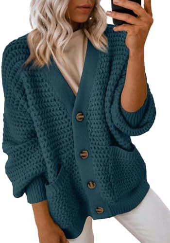 Women's 2024 Fashion Casual Open Front Long Sleeve Chunky Knit Cardigans Sweaters Outerwear Coats - Seldom Seen Styles
