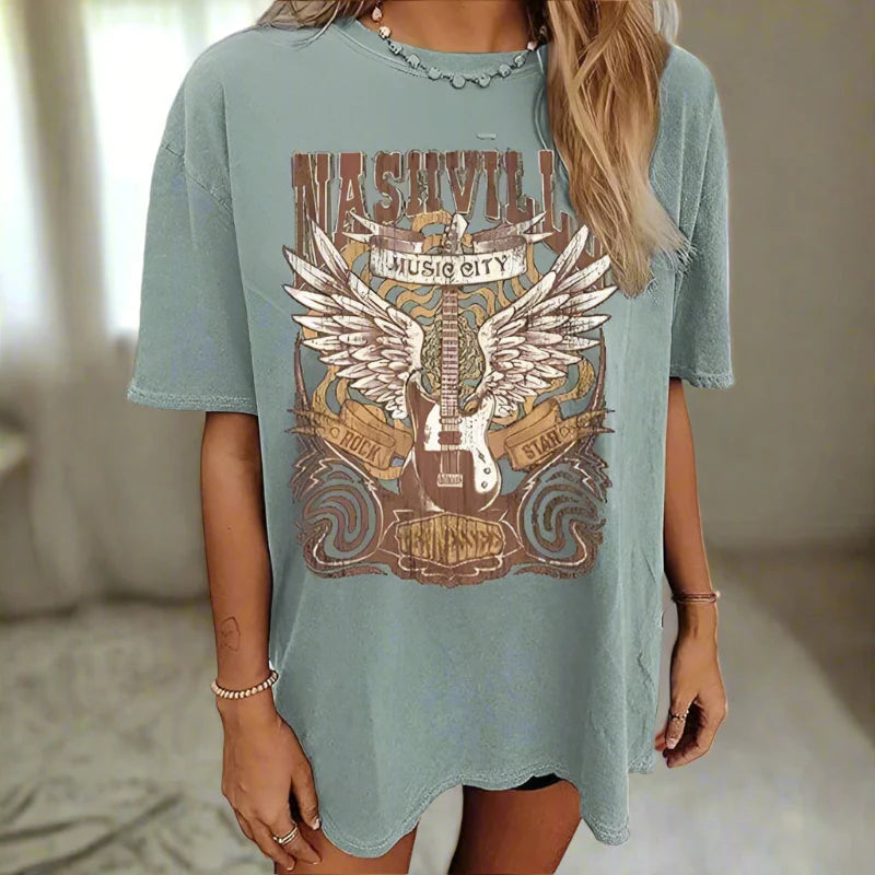 Country Music Nashville Print Shirt - Seldom Seen Styles