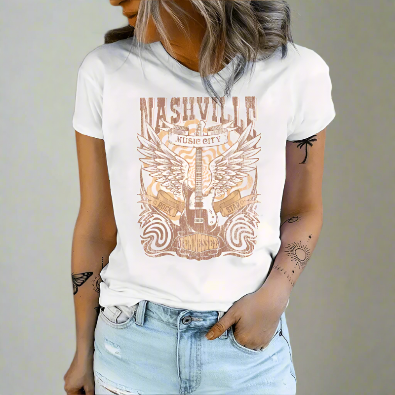 Country Music Nashville Print Shirt - Seldom Seen Styles