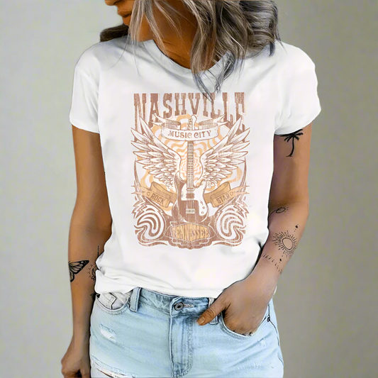 Country Music Nashville Print Shirt - Seldom Seen Styles