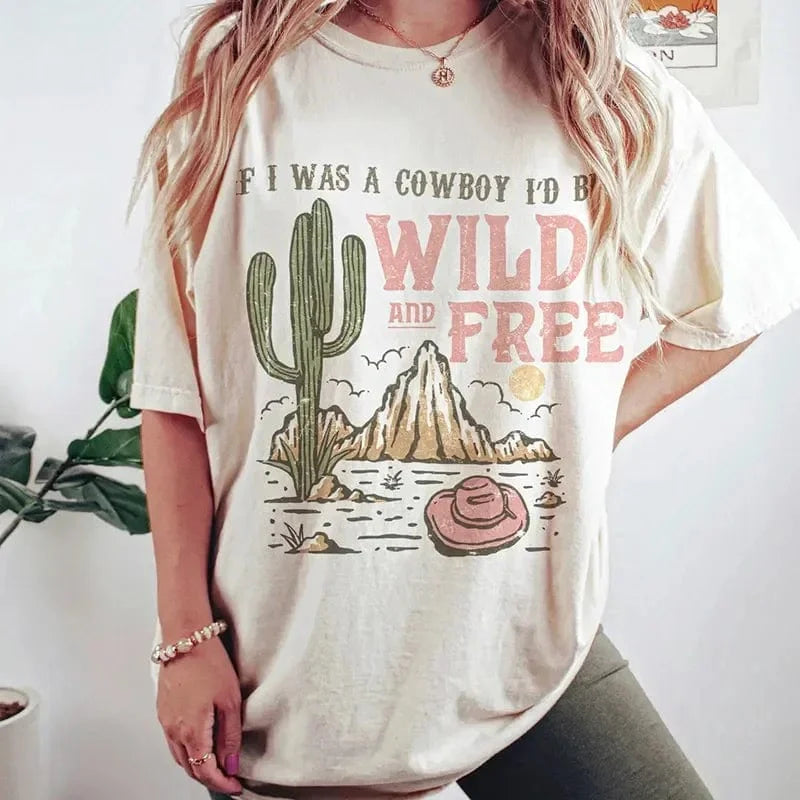 Vintage Boho Western Oversized Graphic Tee - Seldom Seen Styles