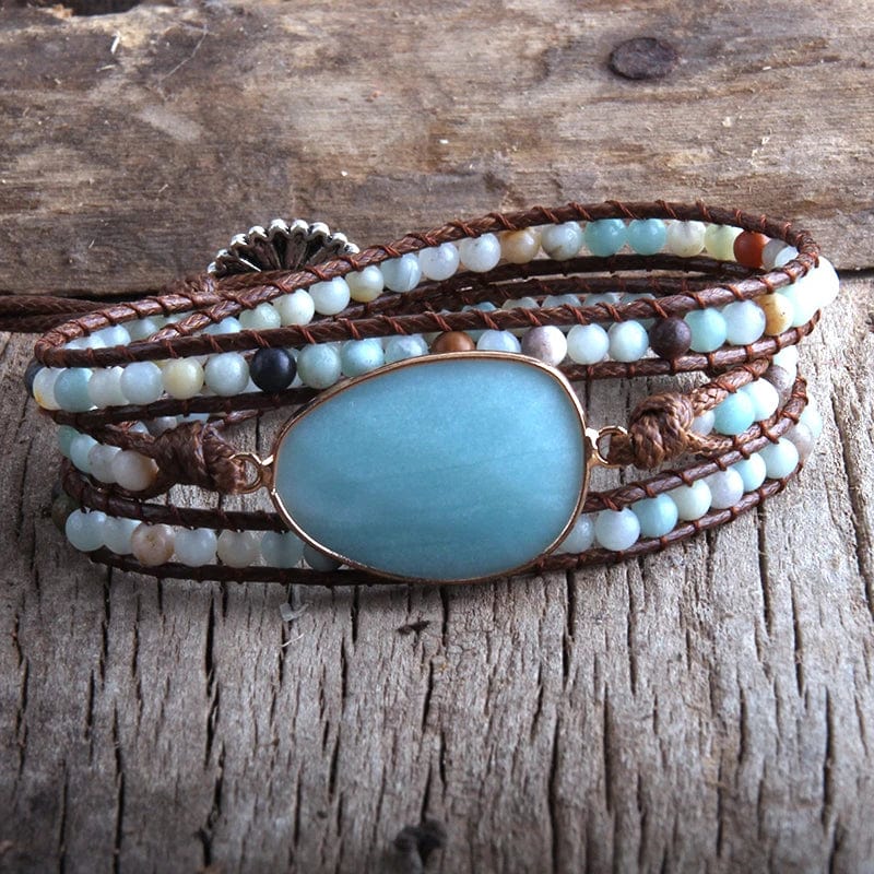 Boho Beaded Stone Wrap Bracelet - Seldom Seen Styles