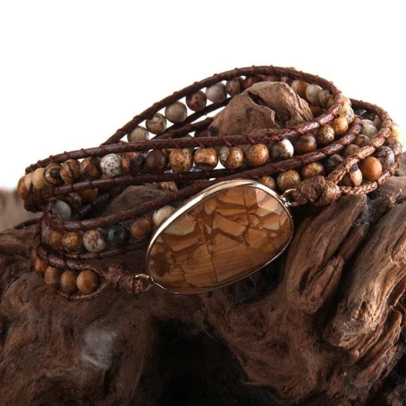 Boho Beaded Stone Wrap Bracelet - Seldom Seen Styles