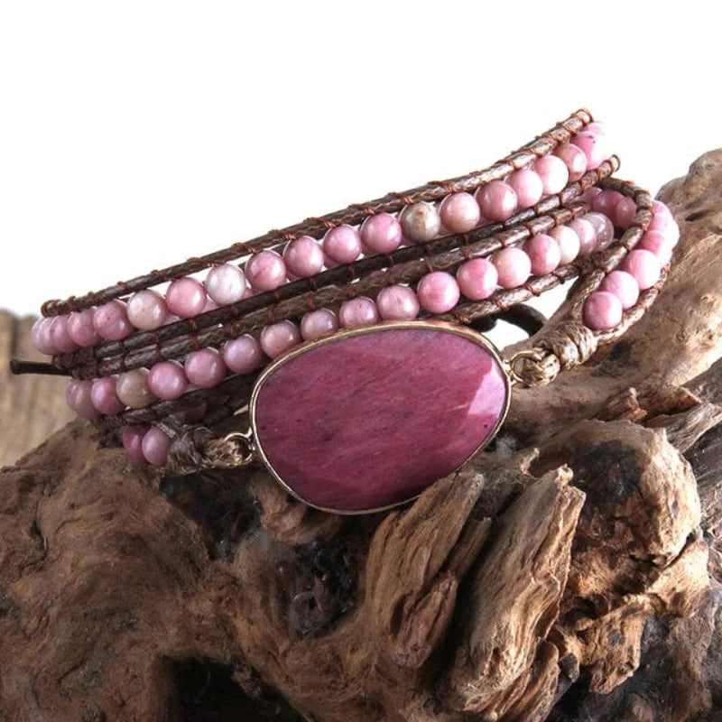 Boho Beaded Stone Wrap Bracelet - Seldom Seen Styles