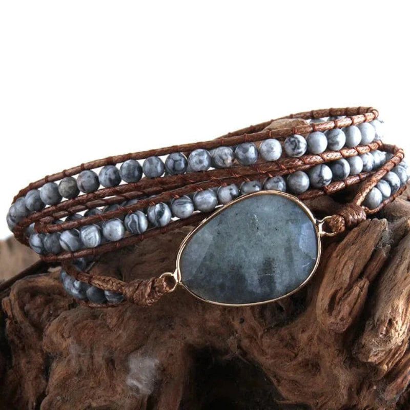 Boho Beaded Stone Wrap Bracelet - Seldom Seen Styles
