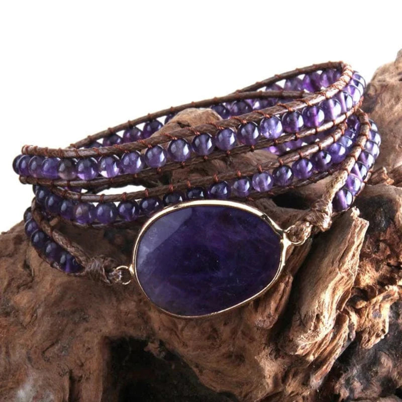 Boho Beaded Stone Wrap Bracelet - Seldom Seen Styles