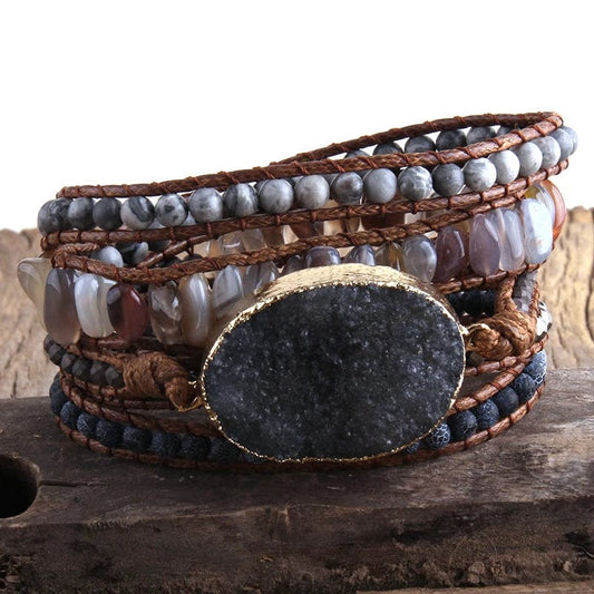 Boho Stone Beads Wrap Bracelet - Seldom Seen Styles