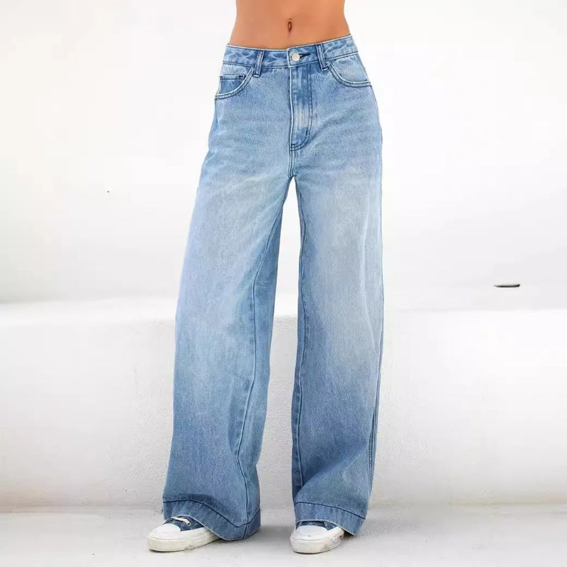High Waist Wide Leg Loose Denim Jeans - Seldom Seen Styles
