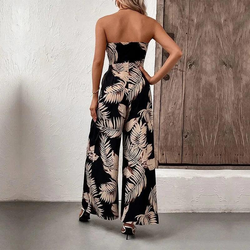 Boho Floral Print Sleeveless Jumpsuit - Seldom Seen Styles