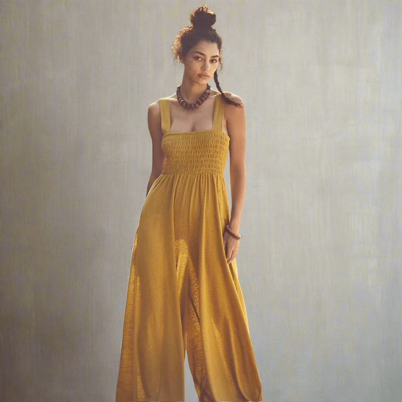 Boho Sleeveless Loose Wide Leg Romper Jumpsuit - Seldom Seen Styles