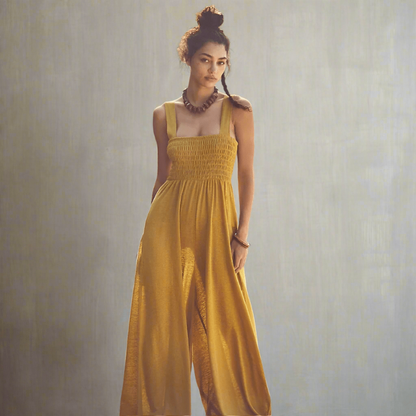 Boho Sleeveless Loose Wide Leg Romper Jumpsuit - Seldom Seen Styles