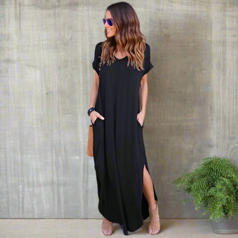 Casual T-Shirt Maxi Dress - Seldom Seen Styles