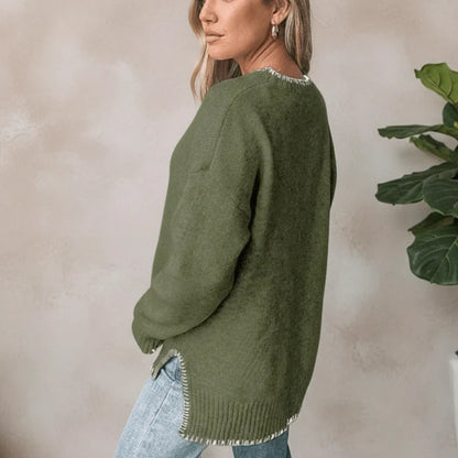 Boho Loose Fit Pullover Sweater - Seldom Seen Styles