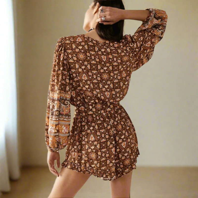Boho Floral Mini Romper - Seldom Seen Styles