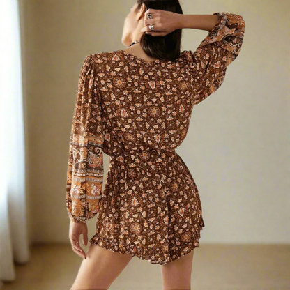 Boho Floral Mini Romper - Seldom Seen Styles