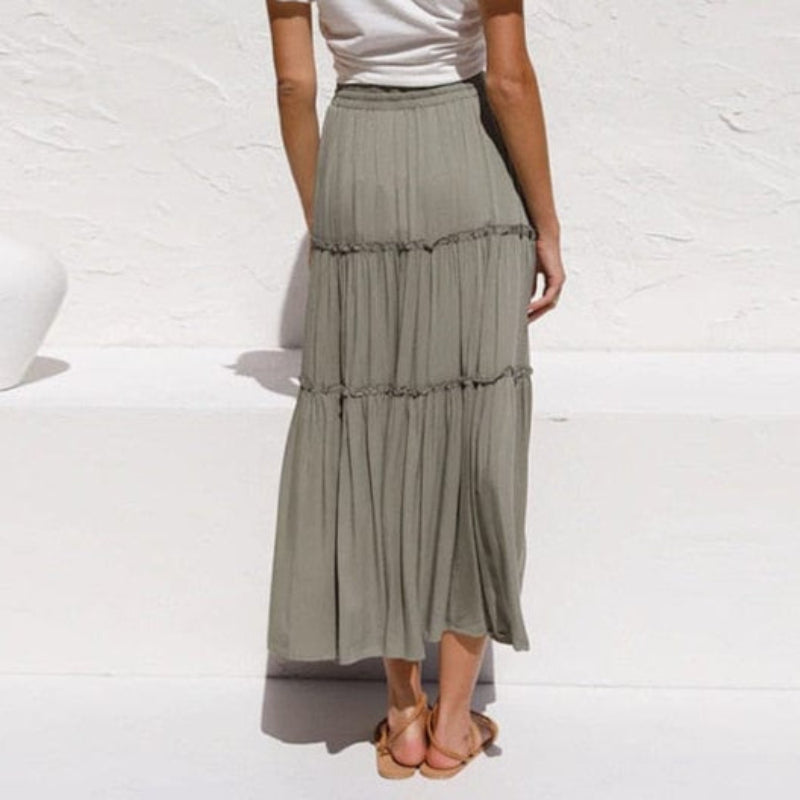 Bohemian Ruffle Maxi Skirt - Seldom Seen Styles