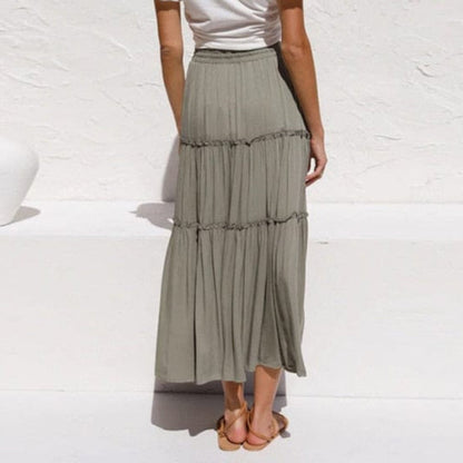 Bohemian Ruffle Maxi Skirt - Seldom Seen Styles