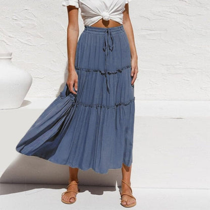 Bohemian Ruffle Maxi Skirt - Seldom Seen Styles