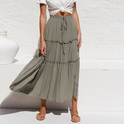 Bohemian Ruffle Maxi Skirt - Seldom Seen Styles