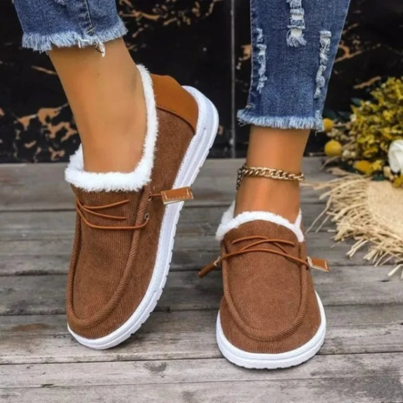 Slip On Fur Canvas Shoes - Seldom Seen Styles