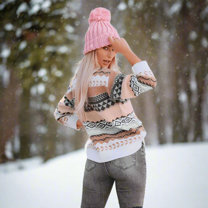 Boho Inspired Knit Pullover Sweater - Seldom Seen Styles