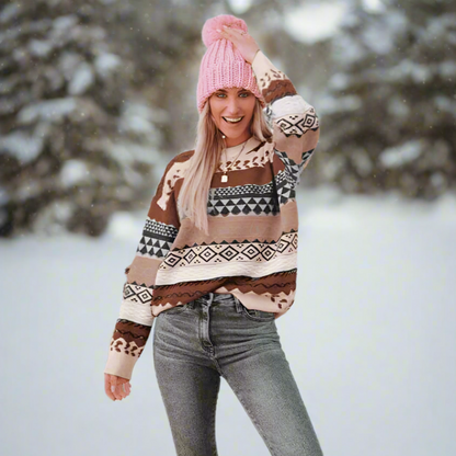 Boho Inspired Knit Pullover Sweater - Seldom Seen Styles