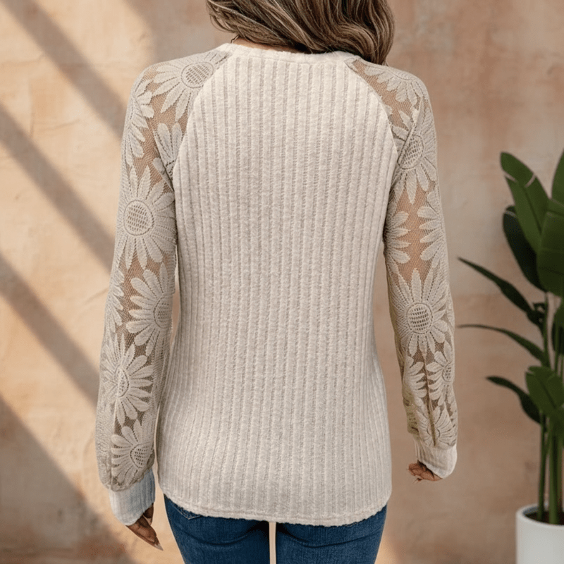 Lace Long Sleeve Boho Blouse - Seldom Seen Styles