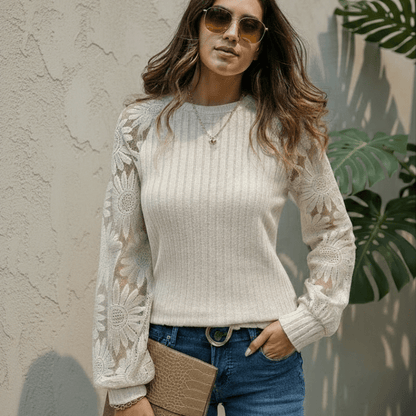 Lace Long Sleeve Boho Blouse - Seldom Seen Styles