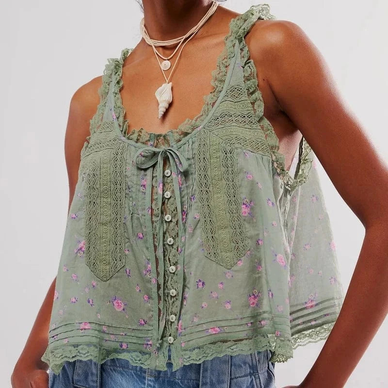 Boho Lace Tank Top - Seldom Seen Styles
