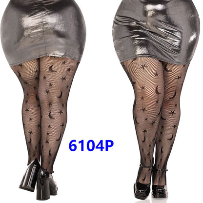 Plus Size Sexy Lingerie Women's Sexy Stockings Free off Open Files Socks Garter Jacquard Leggings7546P - Seldom Seen Styles
