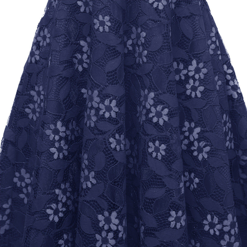 1950S LACE COLD SHOULDER RUFFLE DRESS pink lace dress tiered dresses for women