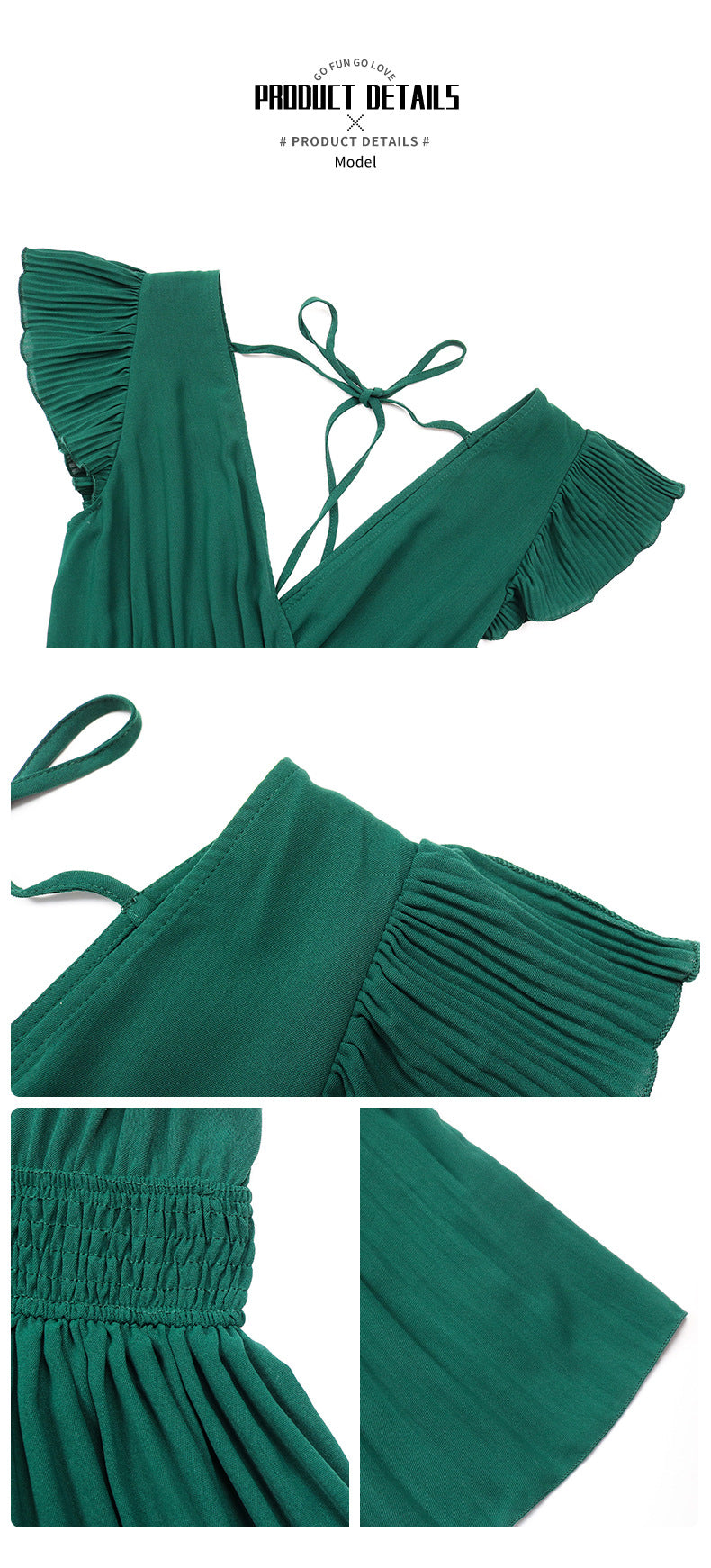 Women's Summer V Neck Solid Color Loose Maxi Dress Flutter Short Sleeve Pleated Wedding Dress A-Line Casual Dresses